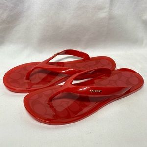 Coach Nisa Sandal Red Women Size 8
